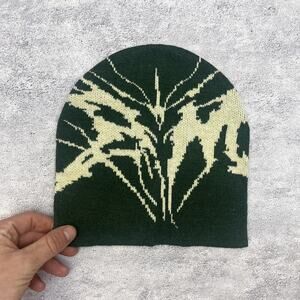 Y2k 2000s grunge gothic punk army green beanie